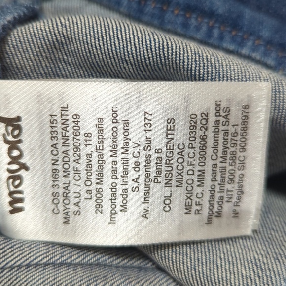 NEW ...Big Girl Mayoral Silver Button Denim Jacket ...Size 16 - Picture 7 of 8